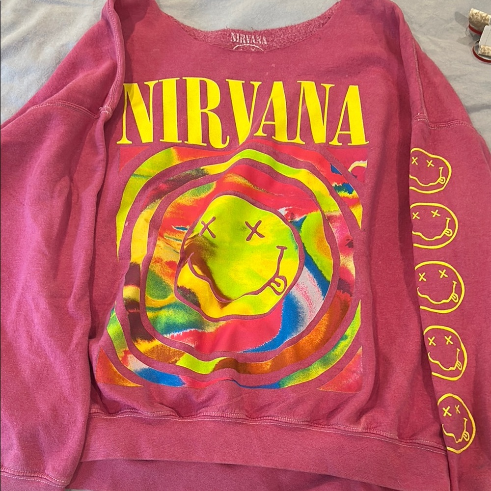 Nirvana Tie-Dye Graphic Pullover